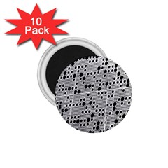 Metal Background Round Holes 1 75  Magnets (10 Pack)  by Amaryn4rt