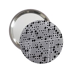 Metal Background Round Holes 2 25  Handbag Mirrors