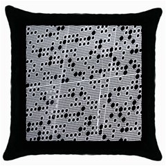 Metal Background Round Holes Throw Pillow Case (black) by Amaryn4rt