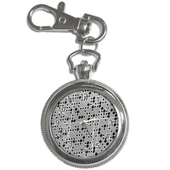 Metal Background Round Holes Key Chain Watches