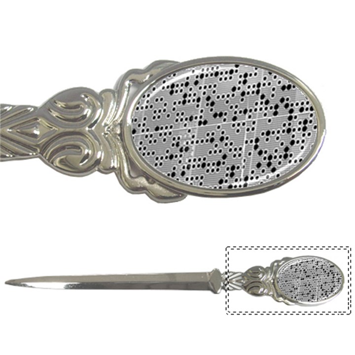 Metal Background Round Holes Letter Openers