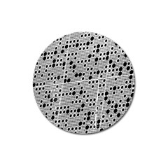 Metal Background Round Holes Magnet 3  (round)