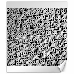 Metal Background Round Holes Canvas 8  X 10 