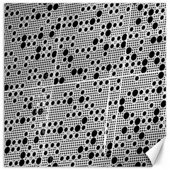 Metal Background Round Holes Canvas 16  X 16  