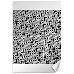 Metal Background Round Holes Canvas 24  X 36  by Amaryn4rt