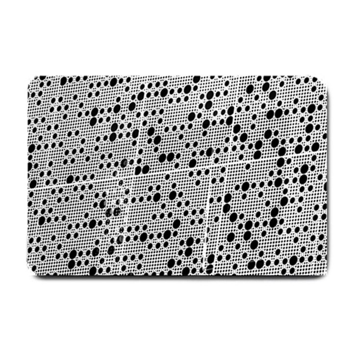 Metal Background Round Holes Small Doormat 