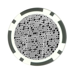 Metal Background Round Holes Poker Chip Card Guard