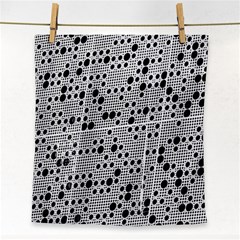 Metal Background Round Holes Face Towel