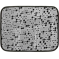 Metal Background Round Holes Double Sided Fleece Blanket (mini) 