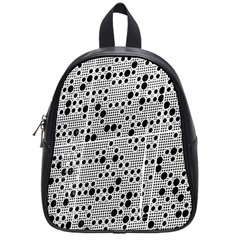 Metal Background Round Holes School Bags (small) 