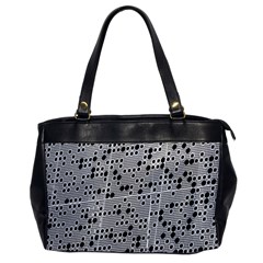 Metal Background Round Holes Office Handbags by Amaryn4rt