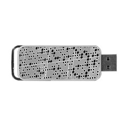 Metal Background Round Holes Portable Usb Flash (one Side)