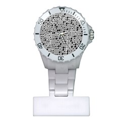 Metal Background Round Holes Plastic Nurses Watch