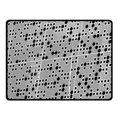 Metal Background Round Holes Double Sided Fleece Blanket (small) 