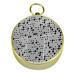 Metal Background Round Holes Gold Compasses by Amaryn4rt