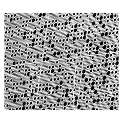 Metal Background Round Holes Double Sided Flano Blanket (small) 