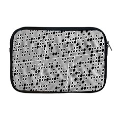 Metal Background Round Holes Apple Macbook Pro 17  Zipper Case