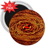 Orange Seamless Psychedelic Pattern 3  Magnets (10 pack)  Front