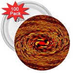 Orange Seamless Psychedelic Pattern 3  Buttons (100 pack)  Front