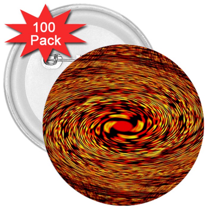 Orange Seamless Psychedelic Pattern 3  Buttons (100 pack) 