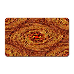 Orange Seamless Psychedelic Pattern Magnet (rectangular)