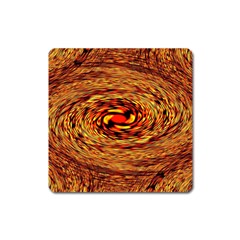 Orange Seamless Psychedelic Pattern Square Magnet