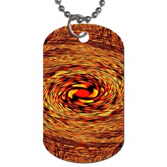 Orange Seamless Psychedelic Pattern Dog Tag (two Sides)