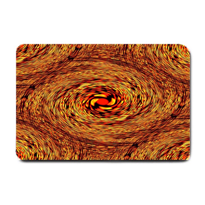 Orange Seamless Psychedelic Pattern Small Doormat 