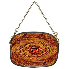 Orange Seamless Psychedelic Pattern Chain Purses (one Side) 