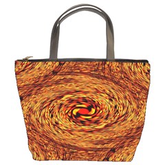 Orange Seamless Psychedelic Pattern Bucket Bags