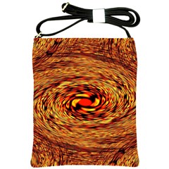 Orange Seamless Psychedelic Pattern Shoulder Sling Bags