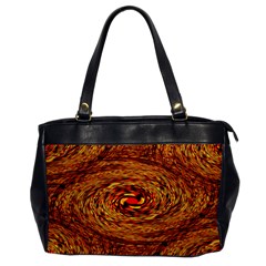 Orange Seamless Psychedelic Pattern Office Handbags