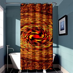 Orange Seamless Psychedelic Pattern Shower Curtain 36  X 72  (stall)  by Amaryn4rt