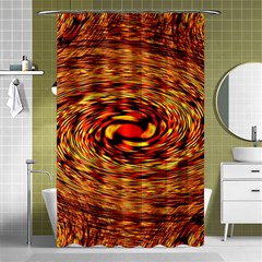 Orange Seamless Psychedelic Pattern Shower Curtain 48  X 72  (small) 