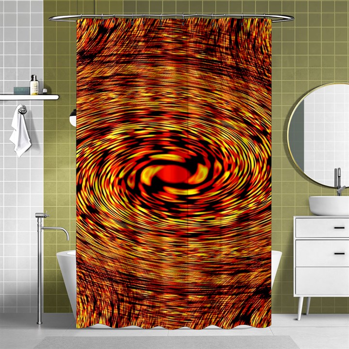 Orange Seamless Psychedelic Pattern Shower Curtain 48  x 72  (Small) 