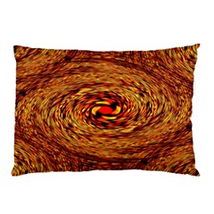 Orange Seamless Psychedelic Pattern Pillow Case (two Sides) by Amaryn4rt