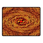 Orange Seamless Psychedelic Pattern Double Sided Fleece Blanket (Small)  45 x34  Blanket Front