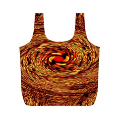 Orange Seamless Psychedelic Pattern Full Print Recycle Bags (m)  by Amaryn4rt