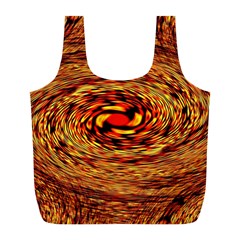 Orange Seamless Psychedelic Pattern Full Print Recycle Bags (l) 