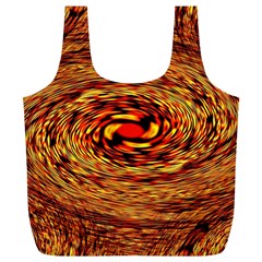 Orange Seamless Psychedelic Pattern Full Print Recycle Bags (l) 