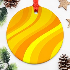 Orange Yellow Background Ornament (round)