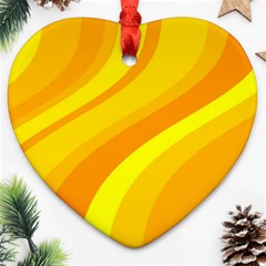 Orange Yellow Background Ornament (heart)