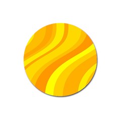 Orange Yellow Background Magnet 3  (round)