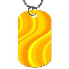 Orange Yellow Background Dog Tag (two Sides)