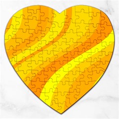 Orange Yellow Background Jigsaw Puzzle (heart)