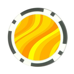 Orange Yellow Background Poker Chip Card Guard