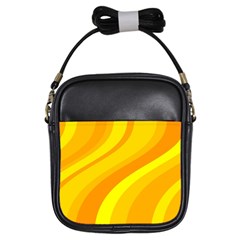 Orange Yellow Background Girls Sling Bags