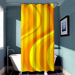 Orange Yellow Background Shower Curtain 36  X 72  (stall) 