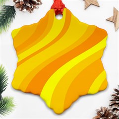 Orange Yellow Background Ornament (snowflake)