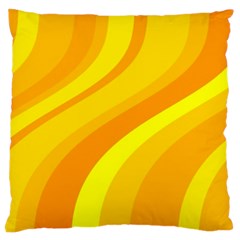 Orange Yellow Background Large Cushion Case (two Sides)